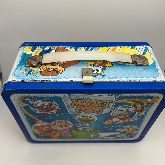 Vintage Jim Henson's Muppet Babies Retro Metal Lunch Box with Thermos 1985 - Picture 3 of 16